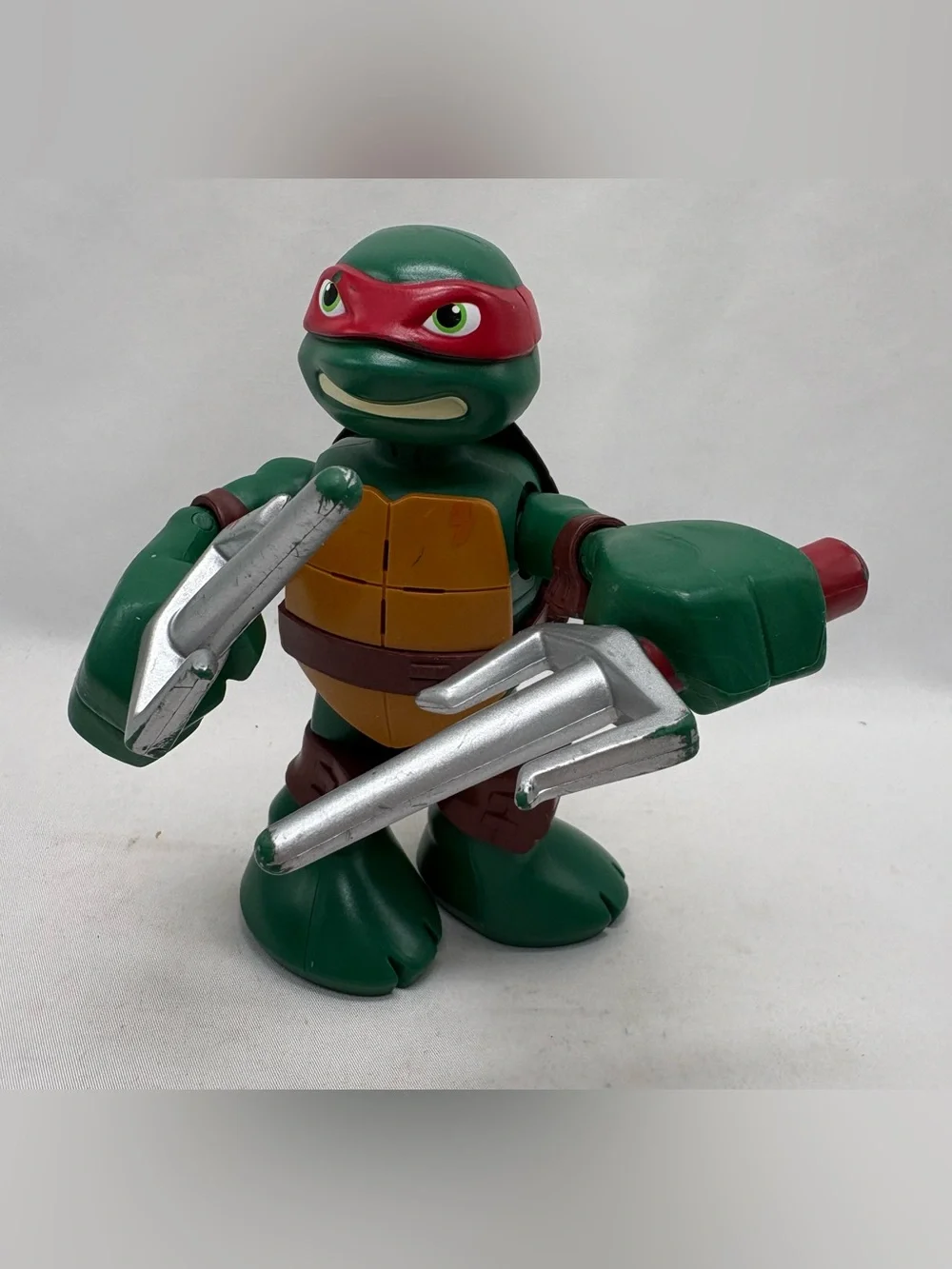 2014 Playmates Teenage Mutant Ninja Turtles TMNT Raphael Action Figure Arms Move